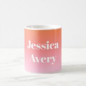 Mug N'importe quel nom | Texte de style rétro-moderne (Centre)