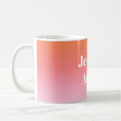 Mug N'importe quel nom | Texte de style rétro-moderne (Gauche)