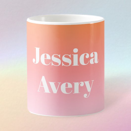 Mug N'importe quel nom | Texte de style rétro-moderne