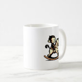 Mug N'Importe Quel Singe Couleur Sur Cheval À Rocher (Devant droit)