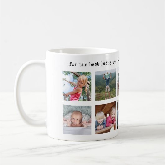 Mug N'Importe Quel Texte 10 Photo Collage Moderne Mini (Gauche)