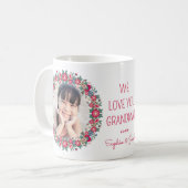 Mug N'Importe Quel Texte 2 Photo Floral Wreath We Love (Devant gauche)