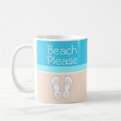 Mug N'Importe Quel Texte Monogram Beach S'Il Vous Plaî (Gauche)