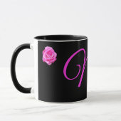 Mug Nina, Nom Avec Roses Rose, (Gauche)