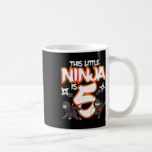 Mug Ninja 5 ans Anniversaire Fête Arts Martiaux Karat