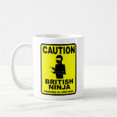 Mug Ninja britannique drôle (Gauche)