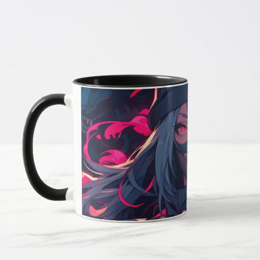 Mug Ninja et ses loups anime art (Gauche)