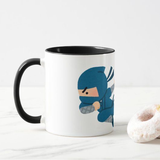 Mug Ninja Mignon | Mug à Café Ninja de Dessin Anim (Avec donut)