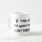 Mug ninjas, pirates et empêchements de la parole (Devant gauche)
