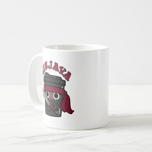 Mug Ninjava Funny Ninja Java Pun café (Devant gauche)
