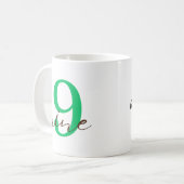 Mug Ninth 9 Year Anniversary with Personalization (Devant gauche)