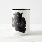 Mug Ninth life, oh bugger, funny skydiving black cat t (Centre)