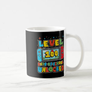 Mug Niveau 100 Jours De L'École Déverrouillé Jeu Pixel