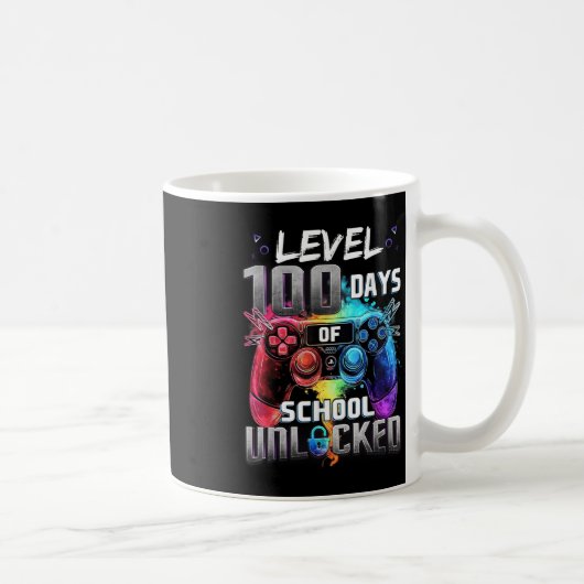 Mug Niveau 100 Jours D'École Déverrouillés Garçons 100 (Droite)