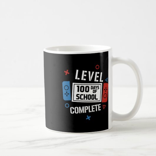 Mug Niveau 100 Jours D'École Jeux Vidéos Complets Garç (Droite)