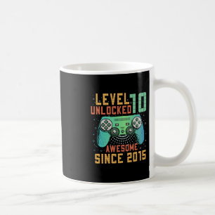 Mug Niveau 10 Débloqué 10e Anniversaire 10 Ans Garçon