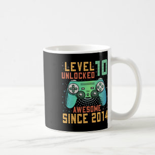 Mug Niveau 10 Déverrouillé 10e anniversaire Cadeaux de