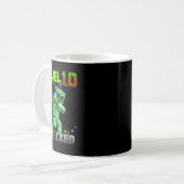 Mug Niveau 10 déverrouillé - Anniversaire Garçon Pixel (Devant gauche)
