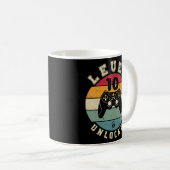 Mug Niveau 10 Jeu vidéo déverrouillé Anniversaire Vint (Devant droit)