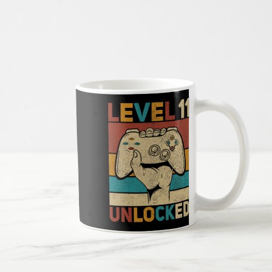 Mug Niveau 11 Déverrouillé 11 ans tenue Anniversaire g (Droite)