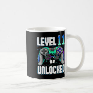 Mug Niveau 11 Déverrouillé Jeu vidéo 11e Anniversaire