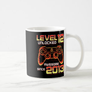 Mug Niveau 12 Débloqué Fête de Jeu Vidéo 12e Anniversa