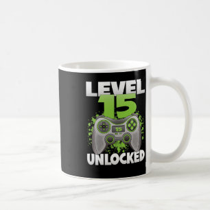Mug Niveau 15 Débloqué Jeu Vidéo 15e Anniversaire Joue