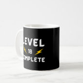 Mug niveau 18 complet, drôle gamer 18e anniversaire (Devant gauche)