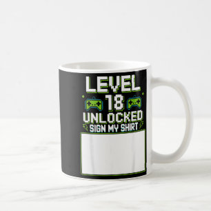 Mug Niveau 18 débloqué signe mon 18ème anniversaire ga