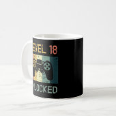 Mug Niveau 18 Déverrouillé Dix-huitième conception Ann (Devant gauche)