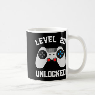 Mug Niveau 20 Déverrouillé Funny 20e anniversaire de M