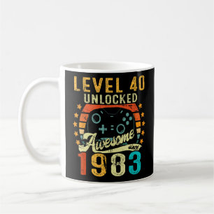 Mug Niveau 40 déverrouillé stupéfiant depuis 1983 40e