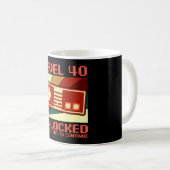 Mug NIVEAU 40 NON VERROUILLÉ 40 Jeu cadeau d'anniversa (Devant droit)