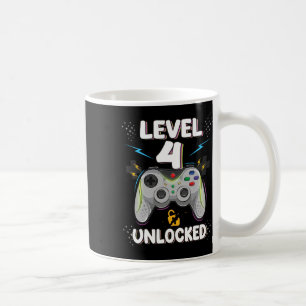 Mug Niveau 4 Débloqué Jeu Vidéo 4ème Anniversaire Game