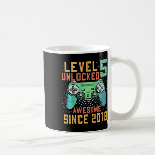 Mug Niveau 5 Débloqué Cadeaux pour garçon de 5 ans pou