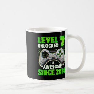 Mug Niveau 7 Débloqué Jeu Vidéo Garçon de 7 Ans 7e Bi