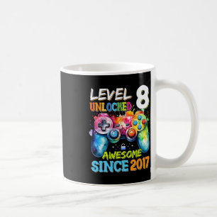 Mug Niveau 8 Débloqué Incroyable Jeux Vidéo Anniversai
