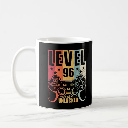 Mug Niveau 96 Jeu déverrouillé Jeu d'anniversaire (Gauche)