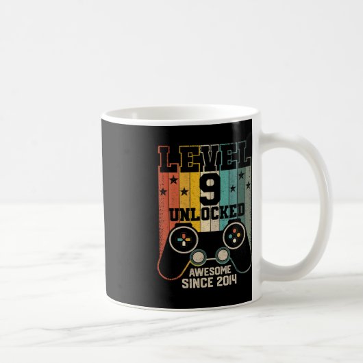 Mug Niveau 9 Déverrouillé Awesome 2014 Jeu vidéo garço (Droite)