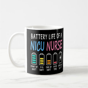 Mug Niveau d'humour de la durée de vie de la batterie 