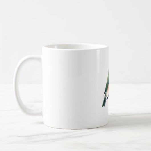 Mug Niveau d'oiseaux : Obsédé - Oiseau coloré Des (Gauche)
