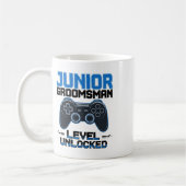 Mug Niveau Garçon d'Honneur Junior Débloqué Mariage (Gauche)