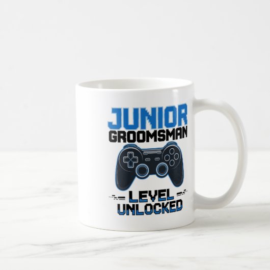 Mug Niveau Garçon d'Honneur Junior Débloqué Mariage (Droite)