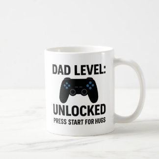 Mug Niveau papa déverrouillé - Drôle Fête des pères de