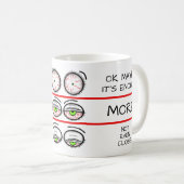 Mug Niveaux d'humeur de café drôles Design (Devant droit)
