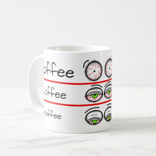 Mug Niveaux d'humeur de café drôles Design
