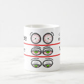 Mug Niveaux d'humeur de café drôles Design (Centre)