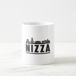 Mug Nizza City Skyline Cityscape Travel Drôle cadeau