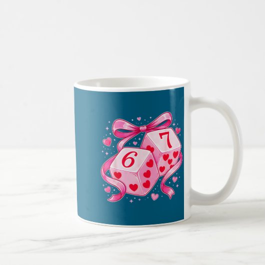 Mug Nk Love Dice 6 7 Hearts Valentine Cute Romantic Ar (Droite)