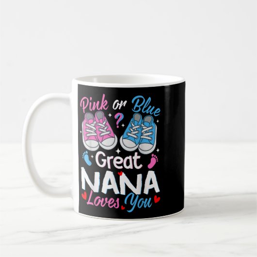 Mug Nk Or Blue Great Nana Loves You Gender Reveal (Gauche)